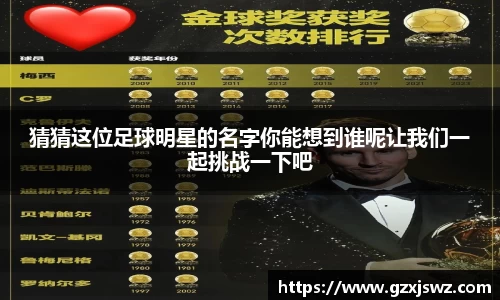 猜猜这位足球明星的名字你能想到谁呢让我们一起挑战一下吧